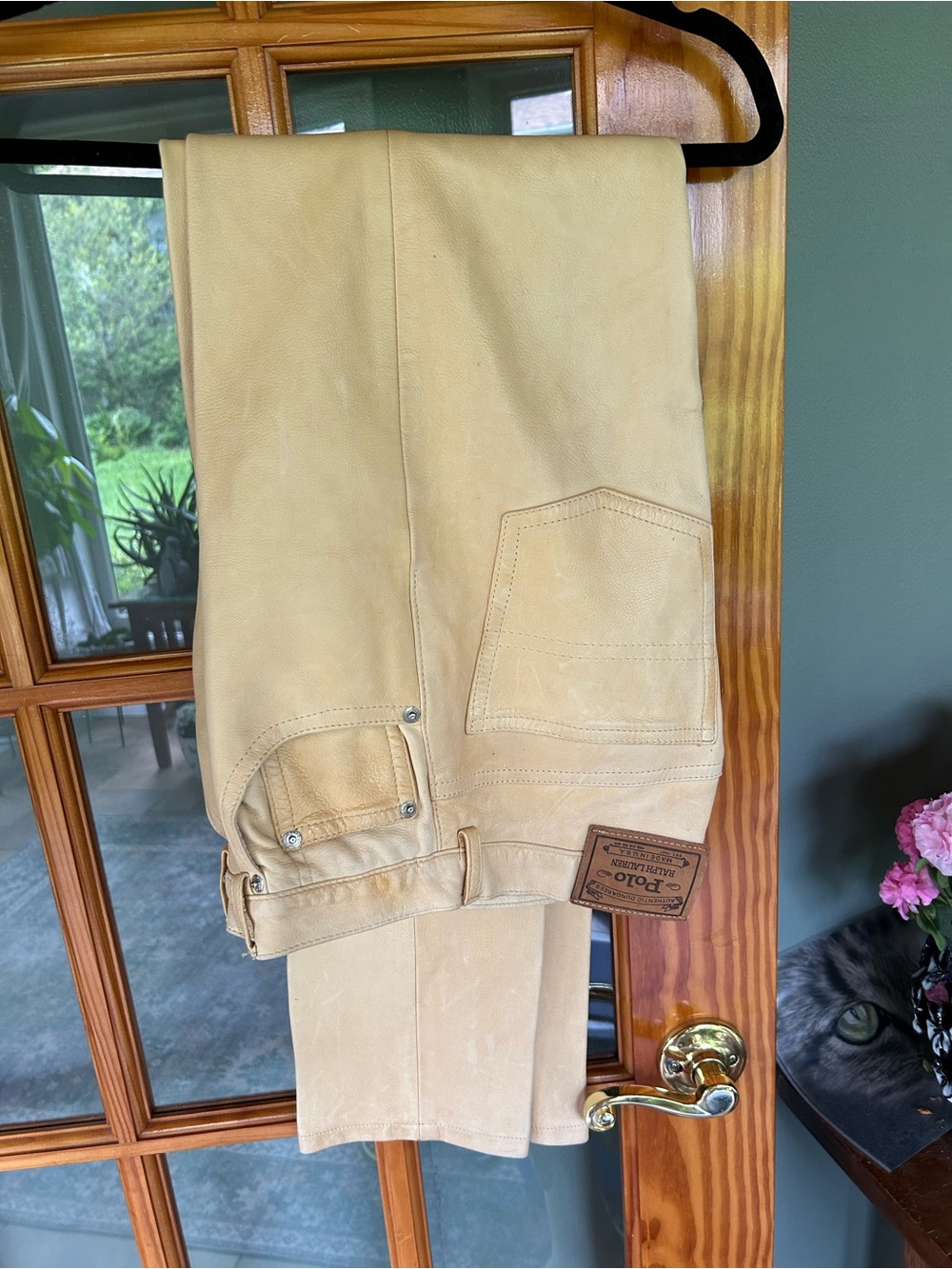 Rare Vintage 1990s Ralph Lauren Polo Leather Jeans Never Worn